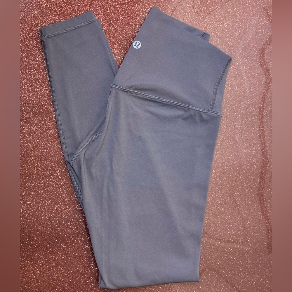 lululemon athletica women’s grey high rise leggings full length ankle